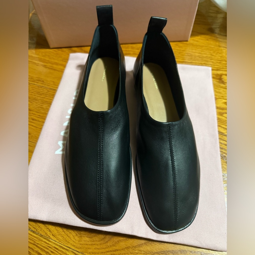 Mansur Gavriel Glove Slip on Black Leather Loafers